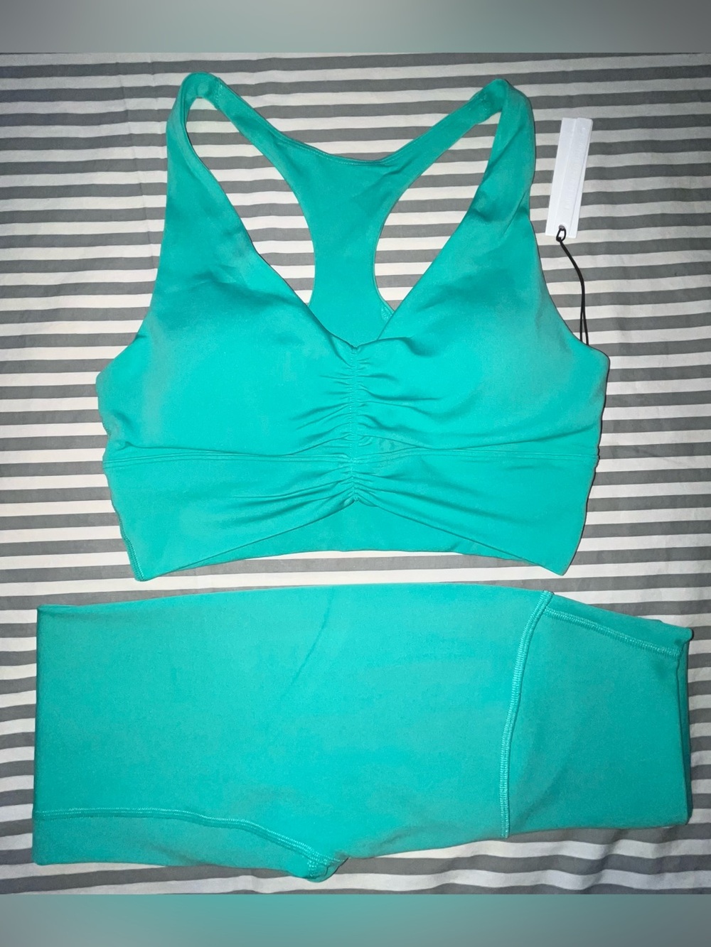 Paragon Fitwear Reluna Sculptseam Legging Plus + Ruched Bra in Palm Leaf Size M